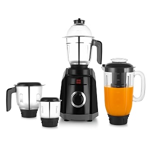 cello kitchenette collection armour pro mixer grinder black  900 w heavy duty motor  3x speed control  3 stainless steel jars amp 1 juicer jar