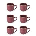 CELLO Nova Nexus Color Royale Mug Set of 6, 180ml, Purple | Scratch Resistant | Porcelain Tea, Coffee Mug Set | Ideal for Daily Use & Gifting | Dishwasher Safe | Medium Mug |
