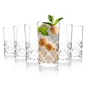 CELLO Old Fashioned Hi-Ball Glass Set of 6 Pcs 275ml, Transparent | Freezer &amp; Fridge Safe, Leadfree Dishwasher Safe Toughened Crystal Clear Glasses Set for Drinking Water Juice Milk Cocktail Mocktail
