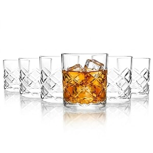 cello old fashioned whiskey rocks glass set of 6 pcs 325 ml transparent  leadfree freezer amp dishwasher safe toughened glass set for bar liquor whiskey cocktail mocktail mojito amp cold beverages