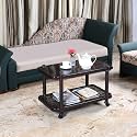 Cello Oscar Trolley Coffee Table/Tea Table/Teapoy for living room, Home, Drawing Room, Outdoor| 3 Year Warranty | Matte Brown Colour