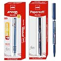 Cello Papersoft Ball Pen (Pack of 10 pens - Blue) Power Ball Pen - Pack of 10 (Blue)