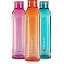 CELLO Venice Plastic Water Bottle | Unbreakable and Hygienic | Perfect for staying hydrated at the school,college, work, gym and outdoor adventures Water Bottle | 1 Litre | Set of 3, Assorted