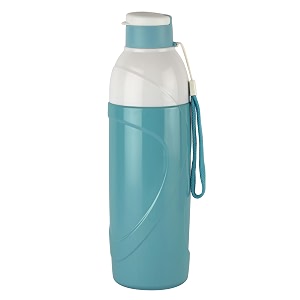 cello puro funtron 600  plastic water bottle  easy carry wrist belt  keeping content cold for long  550ml pastel blue