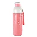 CELLO Puro Funtron 600 | Plastic Water Bottle | Easy Carry Wrist Belt | Keeping Content Cold for Long | 550ml, Pastel Pink