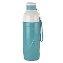 CELLO Puro Funtron 600 | Plastic Water Bottle | Easy Carry Wrist Belt | Keeping Content Cold for Long | 550ml, Pastel Blue