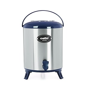 cello safari stainless steel jug 6 litres blue