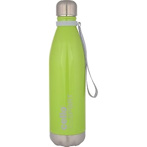 cello scout stainless steel insulated water bottle with wrist strap  double walled bottle  leakproof  ideal for outdoor activities office home amp school college  750ml green