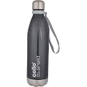 Cello Scout Stainless Steel Insulated Water Bottle with Wrist Strap | Double Walled Bottle | Leakproof | Ideal for Outdoor Activities, Office, Home &amp; School, College | 500ml, Black