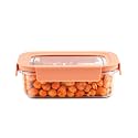 CELLO Stylelock Pet Storage Container for Kitchen 410ml Baby Orange | Freezer & Fridge Safe Stackable Airtight Kitchen Storage Container Jar Box Set for Biscuits Bread Coffee Fruits Pasta Flour Spices