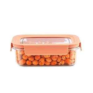 cello stylelock pet storage container for kitchen 410ml baby orange  freezer amp fridge safe stackable airtight kitchen storage container jar box set for biscuits bread coffee fruits pasta flour spices