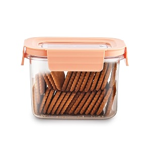 cello stylelock pet storage container for kitchen 880ml baby orange  freezer amp fridge safe stackable airtight kitchen storage container jar box set for biscuits bread coffee fruits pasta flour spices