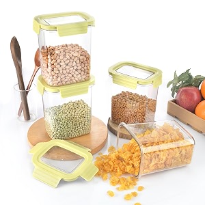 cello stylelock pet storage container for kitchen set of 4 pcs 1510ml olive green  freezer amp fridge safe stackable airtight kitchen storage containers jars set for bread coffee fruits pasta spices