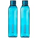 CELLO Venice Water Bottles Set of 2, 1000ml Each, Green | Food Grade, Unbreakable Bottle Set For Office |Leakproof, Lightweight Backpack Reusable Set of Fridge Pet Bottles for Kitchen, Travel, Gifting