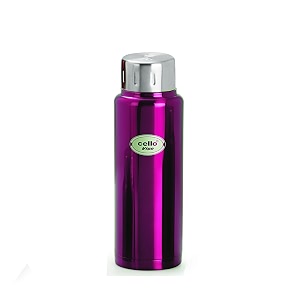 cello vigo stainless steel flask double walled 350 ml pink