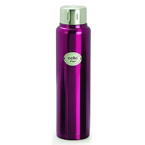 cello vigo stainless steel flask double walled 500 ml pink