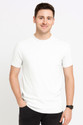 CELSIUS Solid Men Round Neck White T-Shirt