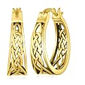 Celtic Earrings 925 Sterling Silver Celtic Knot Hoop Earrings Irish Jewelry Gifts for Women