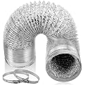 Cenipar Dryer Vent Hose-4 Inch Ducting Vent Hose Flexible Aluminum Foil Non-Insulated (4 Inch 3 Feet) with 2 Clamps