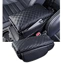 Center Console Cover for Honda CRV 2026 2025 2024 2023, 1.2-Inch Thick PU Leather Middle Armrest Cushion Protector Pad with 2 Side Pockets for 2023-2026 CR-V, Black