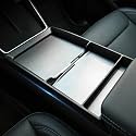 Center Console Organizer Tray for 2025-2026 Tesla Model Y Juniper and 2024-2026 Model 3 Highland (Standard, Premium & Performance) - Console Storage Rack - Black