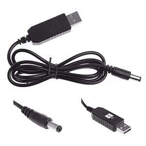 centiot - usb 5v to dc pin 5v9v12v step up converter  router ups power supply 5v to 12v 1 meter black