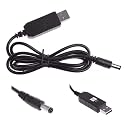 CentIoT - Usb 5V To Dc Pin 5V/9V/12V Step Up Converter | Router Ups Power Supply (5V To 12V 1 Meter), Black