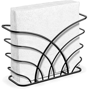 centralit modern napkin holder for dining table - kitchen napkin holder tissue paper stand for kitchen table home dcor restaurant tissue dispenser organizer for tables kitchen black