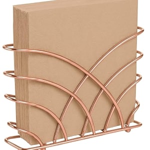 centralit modern napkin holder for dining table - kitchen napkin holder tissue paper stand for kitchen table home dcor restaurant tissue dispenser organizer for tables kitchen rose gold