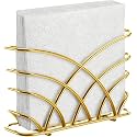 CentraLit Modern Napkin Holder for Dining Table and Kitchen - Tissue Paper Stand for Home Décor, Restaurant, Dispenser Organizer (Gold)