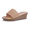 Centrino Womens Crystal Embellished Wedge Sandals 