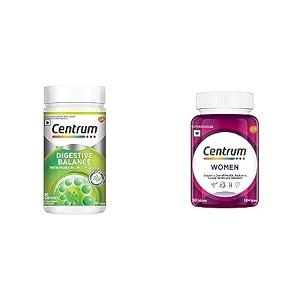 centrum digestive balance - 30 gummies amp optimum gut health 100 veg amp centrum women multivitamin with biotin vitamin c amp 21 vital nutrients veg pack of 30 tablets