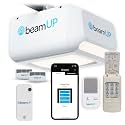 Centurion BU800 Two Car Smart Garage Door Opener, Ultra-Reliable 1-1/4 Horsepower Equivalent DC Motor, Integrated Edge-to-Edge 3000-Lumen LED, with Beam Home App for Smart Garage Control, White