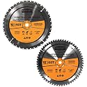Century Drill & Tool 13292 Circular Saw Blade Set, 10", 40T & 60T