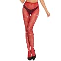 Sparkly Fishnet Stockings for Women Rhinestone Tights High Waist Pantyhose