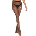 Sparkly Fishnet Stockings for Women Rhinestone Tights High Waist Pantyhose