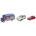 Centy Toys Plastic Brezza Pull Back Car (Multicolor) &amp; Plastic Pull Back School Bus, Number of Pieces: 1, Yellow &amp; Alloy Drift Car, Pack of 1, Multicolour