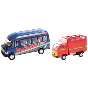 centy 3 year and up toys plastic school bus and carrier pull back car yellow and multicolour number of pieces 1