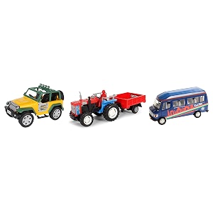 centy toys plastic pull back school bus yellow safari car multicolour trolley tractor colors may vary adult