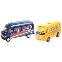Centy Toys Plastic Pull Back School Bus, Number of Pieces: 1, Yellow&amp;Krasa Plastic Mini Bus, Pack of 1, Yellow, Kids