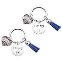 CENWA I Love My Big/Lil Keychain Set Sorority Gift For Soror Sisters(I love My Big/Lil-K)