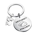 CENWA Koala in Tree Australian Animals Gift Koala Lovers Gift What Koala Butt Keychain Animal Lover Gifts (Guess what K)