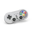 Cenxaki Switch Controller Wireless Gamepad Compatible with NS/Switch OLED/Windows PC - Classic SNES Style Controller with Motion Control/Vibration/Turbo/Wakeup - Gray