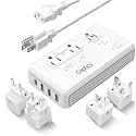 Ceptics 220V to 110V Converter,2X 200W + 1x 2000W, USB-C PD 18W, 4 USB