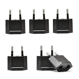 ceptics european plug adapter type c power adaptor convert from america type a usa to eu europe asia italy plug outlet adapters adaptor 6 pack 6pk-ae