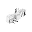 Israel, Palestine Travel Adapter Plug by Ceptics with Dual USA Input - Type H (3 Pack) - Ultra Compact- Safe Grounded Perfect for Cell Phones, Laptops, Camera Chargers and More (CT-14)