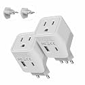 Ceptics Italy, Europe Travel Adapter Plug Set - 2 Pack - with 2 USB + USA Socket Input - Type L and Type C - Ultra Compact - Safe Grounded Perfect for Cell Phones, Laptops, Camera Chargers