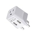 Ceptics UK Plug Adapter, 3 in 1 with Dual USB for UAE, Ireland, Hong Kong