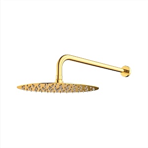 cera 300mm round shower with arm  bathroom accessories  pvd finish  wall mount  brass  french gold  f7010112fg
