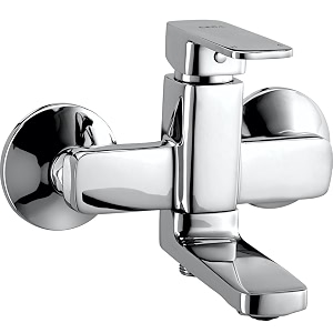 cera brass ruby single lever wall mixer with 90 degree swivel spout and provision for telephone shower arrangement